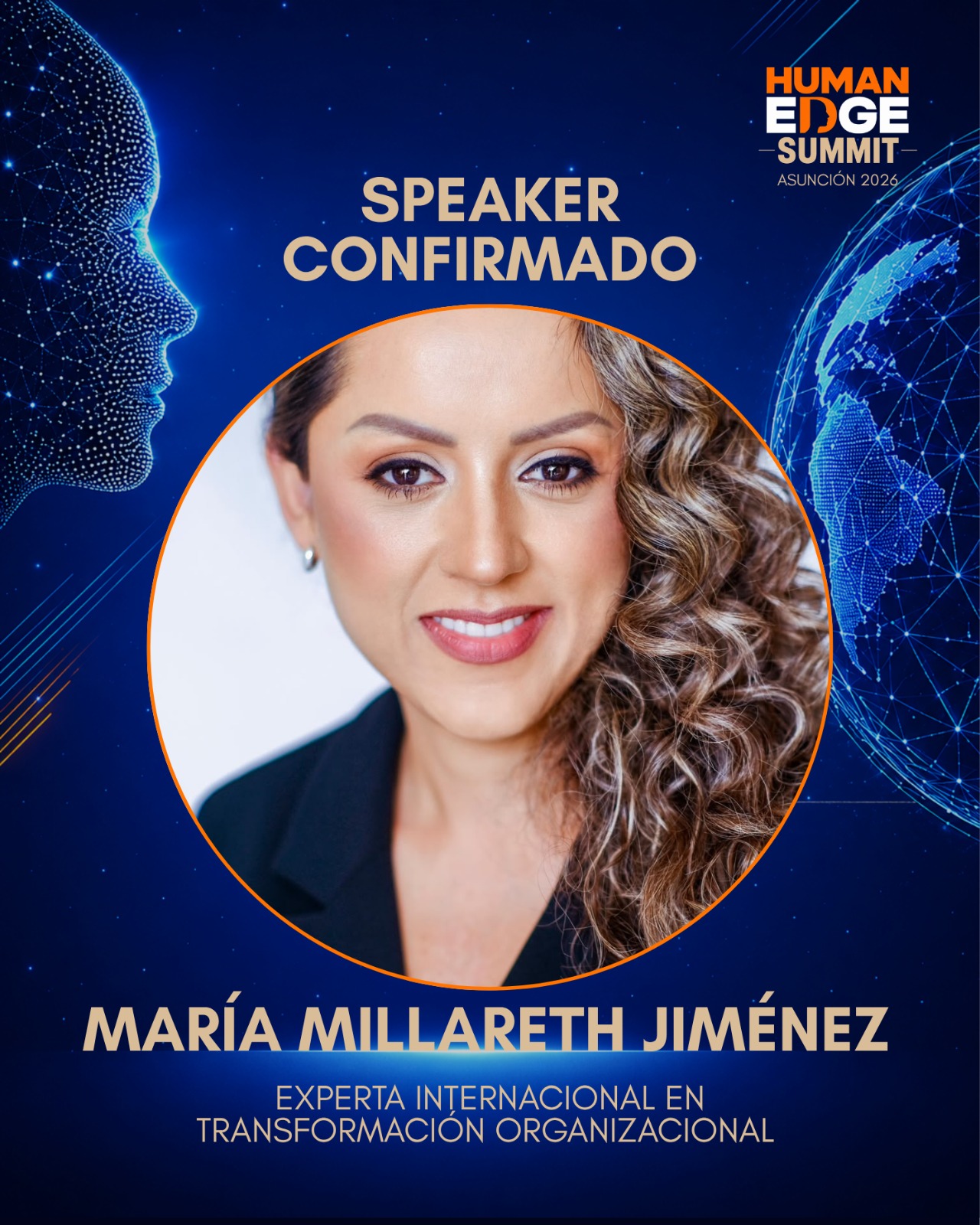 Speaker confirmado María Millareth Jiménez — Human Edge Summit Asunción 2026