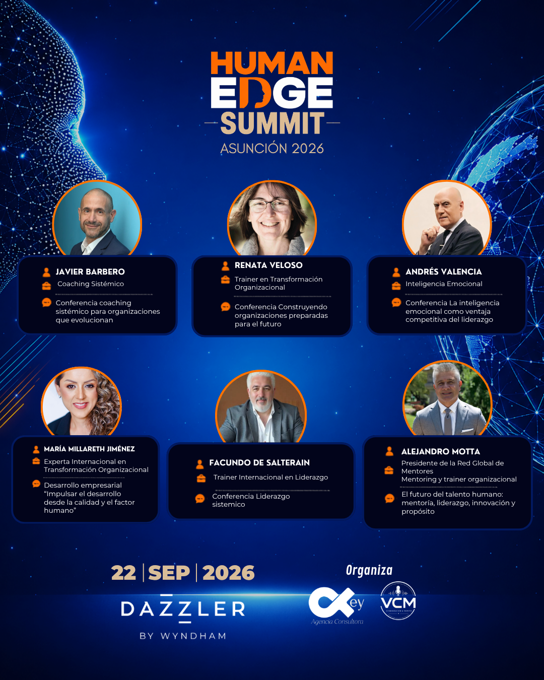 Los seis speakers confirmados de Human Edge Summit Asunción 2026