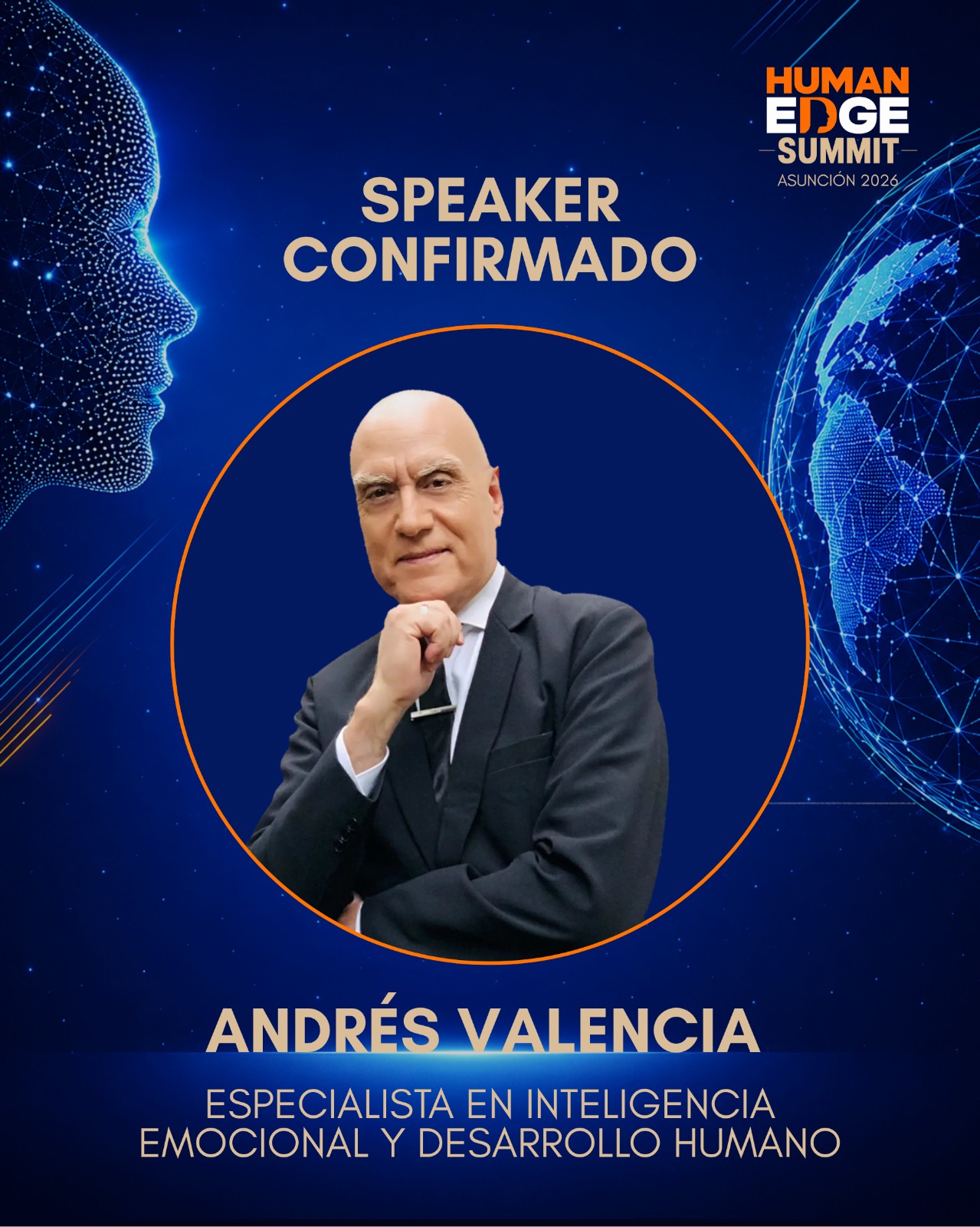 Speaker confirmado Andrés Valencia — Human Edge Summit Asunción 2026